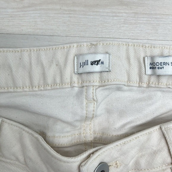 NEW J Jill Denim Jeans Women Size 18 Cream Modern Slim Boot Cut Stretch - Picture 6 of 14